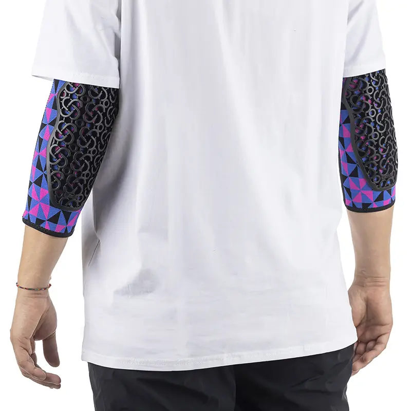 MTB-Ellbogenschützer Seryt Flow Arlecchino antibakteriell rutschfest nahtlos rosa-blau L-XL — Ansicht 5