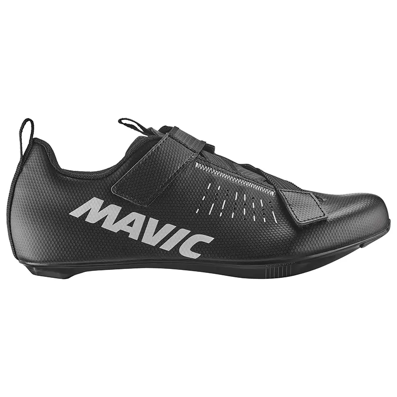 Rennradschuh Mavic Aksium Strap schwarz 40 Klettverschluss 3-Punkt-Befestigung