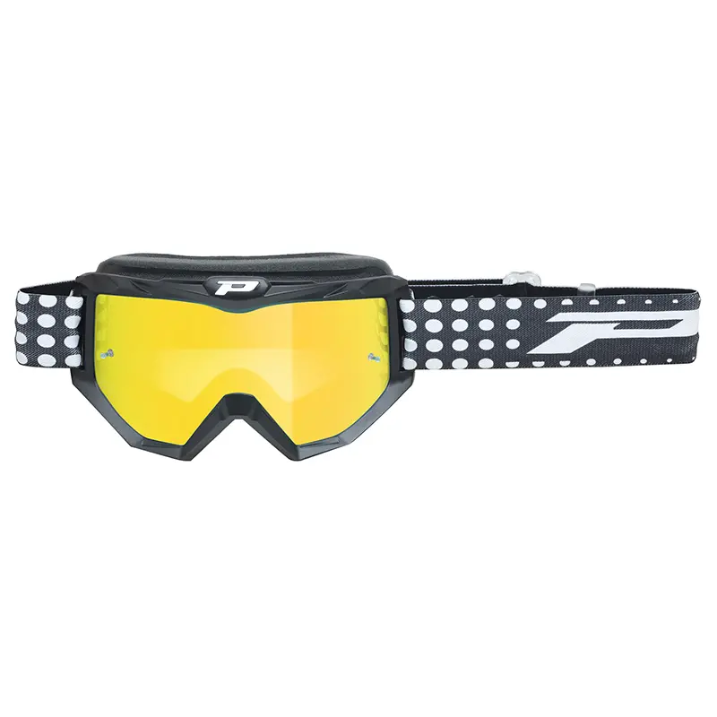 Cross-Brillenmaske Progrip 3201 FL Atzaki Mehrschicht matt schwarz Spiegelgelb kratzfest UV-Schutz brillenkompatibel