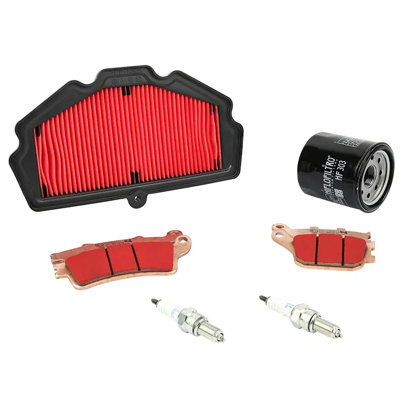 Kit entretien moto Kawasaki 650 Vulcan S 2015-2021 plaquettes métal fritté pack 6 pièces Sélection P2R Premium