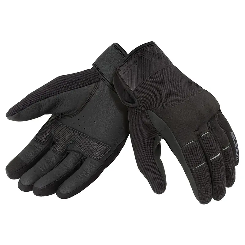Ganzjahreshandschuhe Tucano Urbano Crab Herren Schwarz Größe 8 (S) (zertifiziert nach EN 13594:2015-CE) (touchscreen-kompatibel)