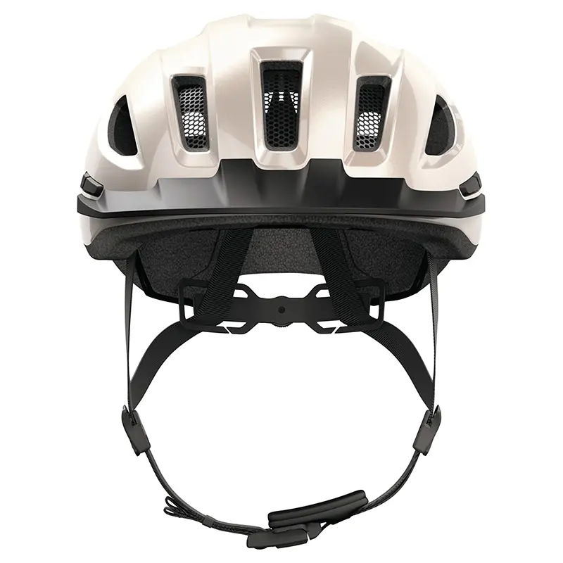 Fahrradhelm für Erwachsene Abus Urban-I 4.0 champagne beige Größe L (57-61 cm) Ratschenverstellung Rücklicht USB — Ansicht 3
