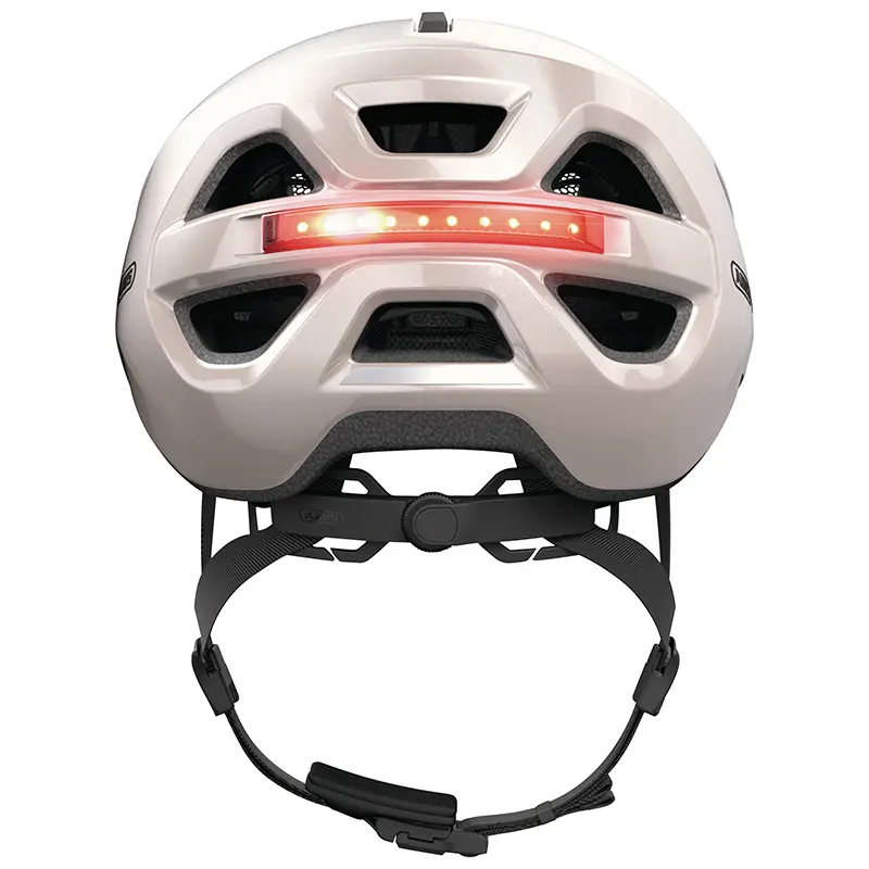 ABUS Urban-I 4.0 샴페인 베이지 성인용 자전거 헬멧 M 사이즈 (54-58 cm) 다이얼 조절 후방 USB 라이트 — 5번째 뷰
