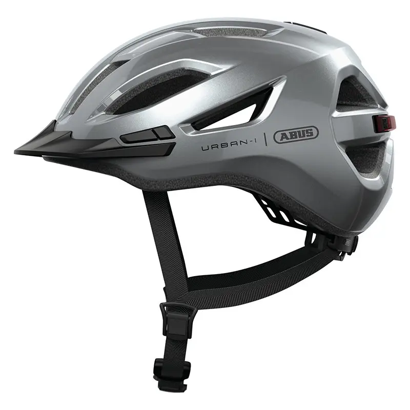 Casque vélo adulte Abus Urban-I 4.0 gris graphite taille L (57-61 cm) avec éclairage arrière USB
