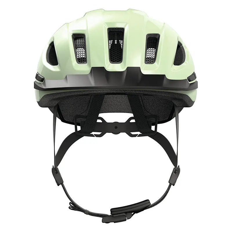 Fahrradhelm Erwachsene Abus Urban-I 4.0 pistaziengrün Größe L (57-61 cm) Ratschenverstellung Heckbeleuchtung USB — Ansicht 3