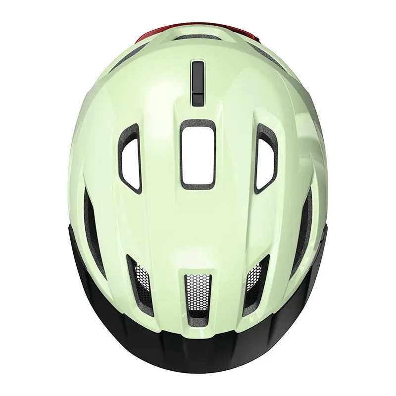 Fahrradhelm Erwachsene Abus Urban-I 4.0 pistaziengrün Größe L (57-61 cm) Ratschenverstellung Heckbeleuchtung USB — Ansicht 6