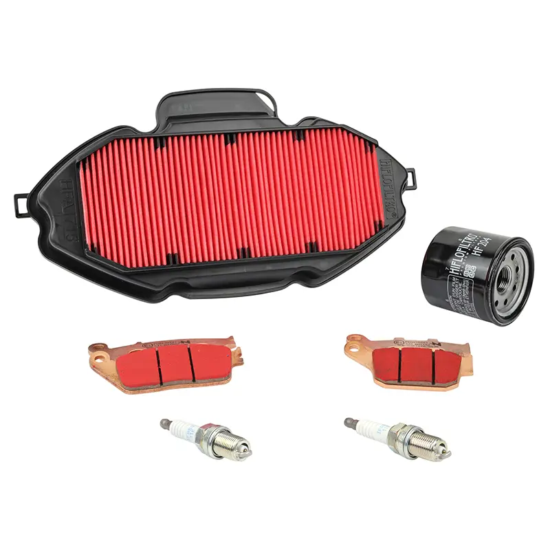 Kit entretien moto plaquettes frittées métal Sélection P2R pour Honda 750 NC x, NC x DCT 2014-2020, NC D Integra 2014-2019 (pack 6 pièces)