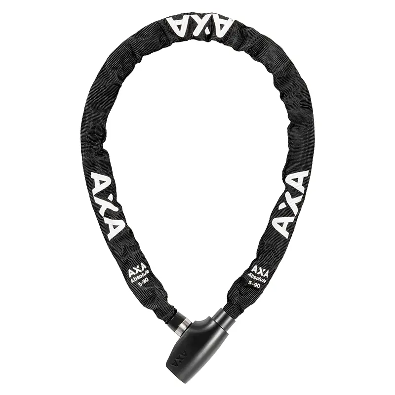 Antifurto bici catena a chiave Axa absolute diam 5 MM L0.90M nero - sicurezza livello 7-15