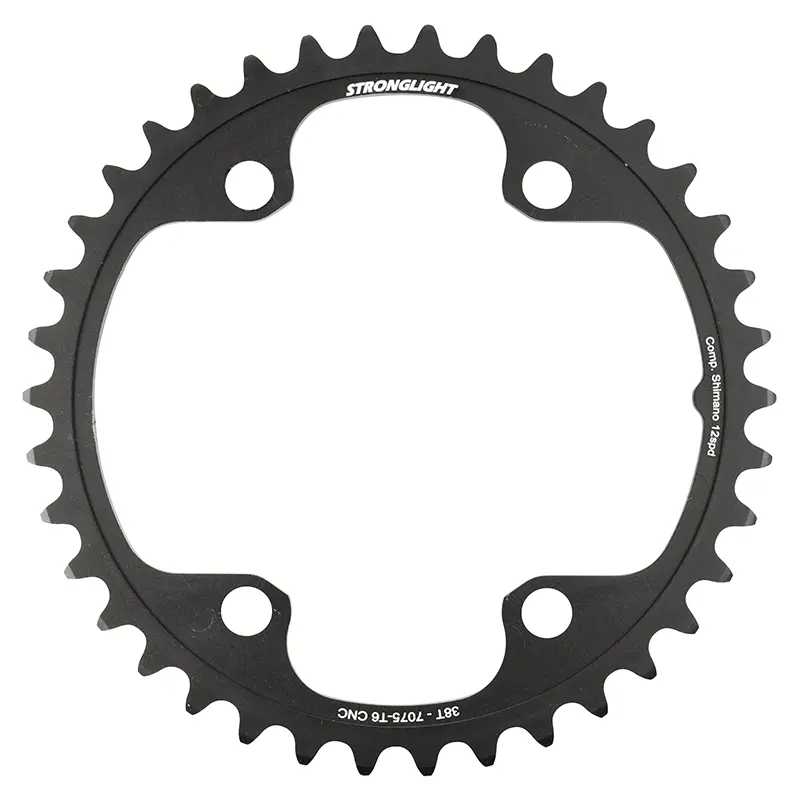 Rennrad-Kettenblatt 4BRA d.110 für Shimano Ultegra R8100 - 105 R7100 Stronglight 38DTS innen schwarz Alu 12V. für außen 52DTS