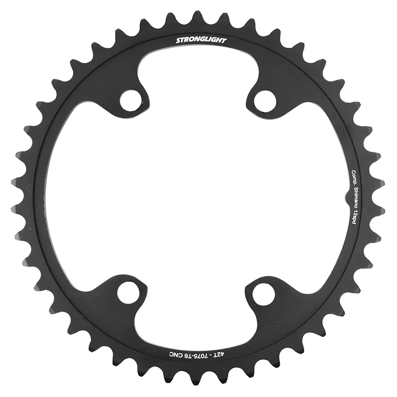 Rennrad-Kettenblatt 4BRA d.110 für Shimano Ultegra R8100 - 105 R7100 Stronglight 42DTS innen schwarz alu 12V. für außen 54DTS