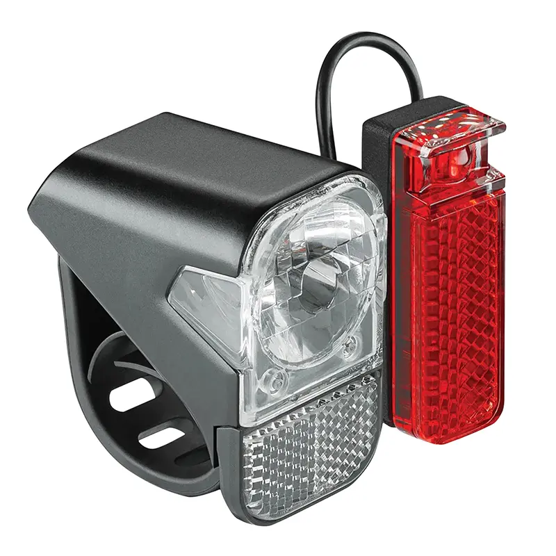 AXA Visto 3 LED 自転車ライトキット ブラック（スイッチ付き）