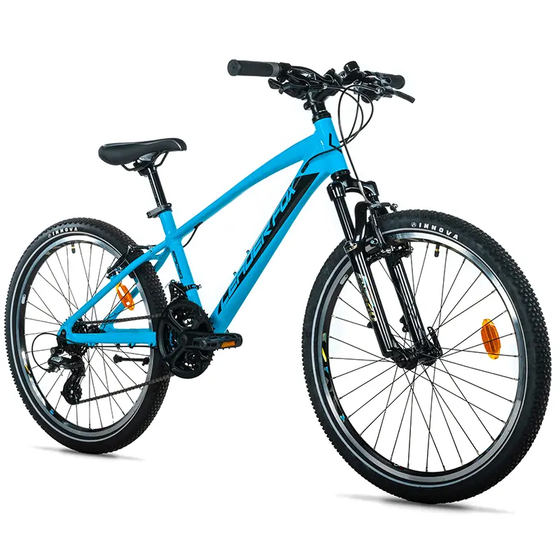 24 Zoll Leader Fox Spider 2026 Kinder-Mountainbike blau 7-Gang