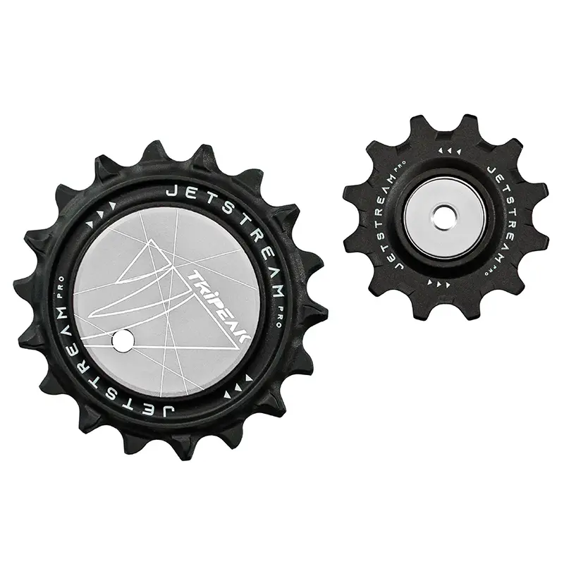 ディレーラー プーリー aopw-aero Tripeak 12-18歯 セラミック 12X2V. shimano dura-ace R9200、ultegra R8100、105 R7100、sram axs red E1-FORCE E1 シルバー (キット販売) (4年保証)
