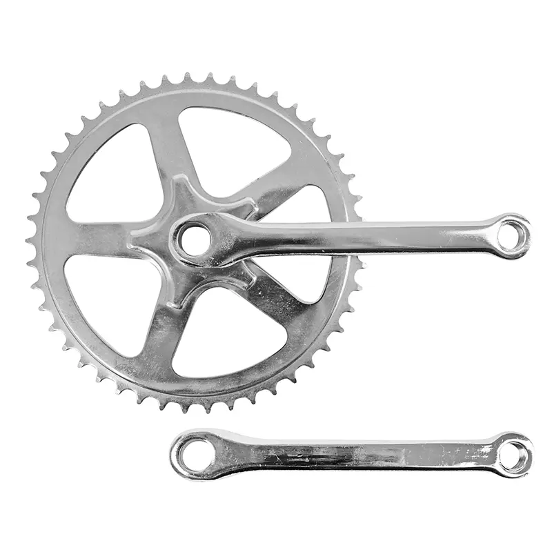 Tretlager CITY P2R Stahl verchromt mit Keil 165 mm Kettenblatt 46D Kette 3.30