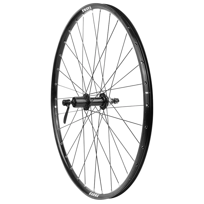 Riteņi MTB disks bloķēšana 27.5" karma aizmugurējais melns vārpsta shimano MT200 centerlock kasetes tips shimano 11-10-9-ātrumu 32T. dubultsienu ar acīm lieta 21C -maks. svars 150 KG