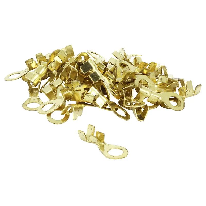 Cosse électrique laiton non isolée œillet 8,2 x 31,4 mm à sertir (sachet de 50 pièces)