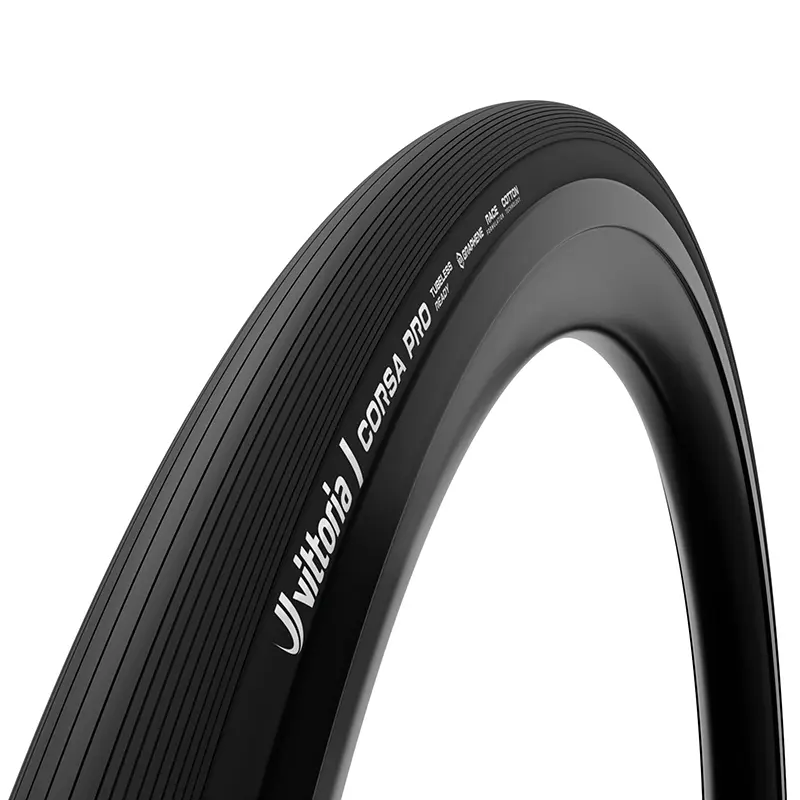 Rennradreifen Vittoria Corsa Pro Schwarz-Schwarz Graphene 2.0 Tubeless Ready
