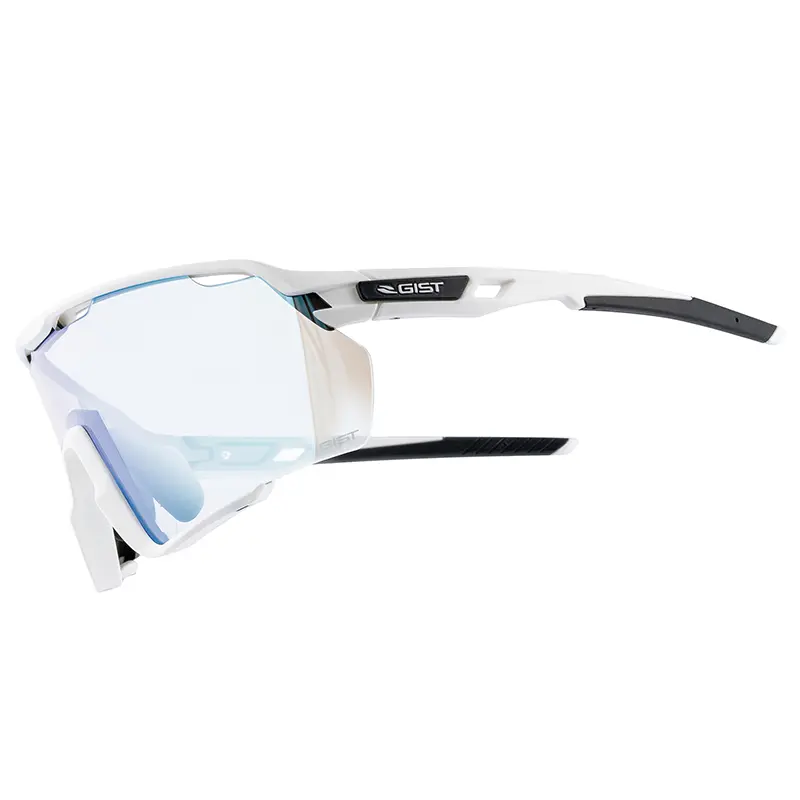 Fahrradbrille Erwachsene GIST Nova Gestell weiß Gläser photochrom UV 100% Kat 1-3 Ref 225388