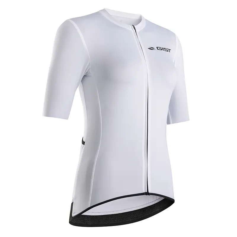 Fahrradtrikot GIST Lady kurzarm Supremo Zip Total weiß L