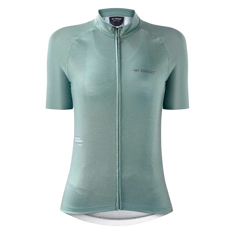 Trikot Gist Lady Damen Kurzarm Zip total grün salbei XL
