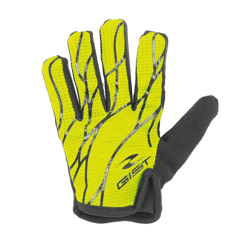 MTB-Handschuhe Junior lang Gist gelb fluoreszierend-schwarz 8-10 Jahre ohne Klettverschluss -8157