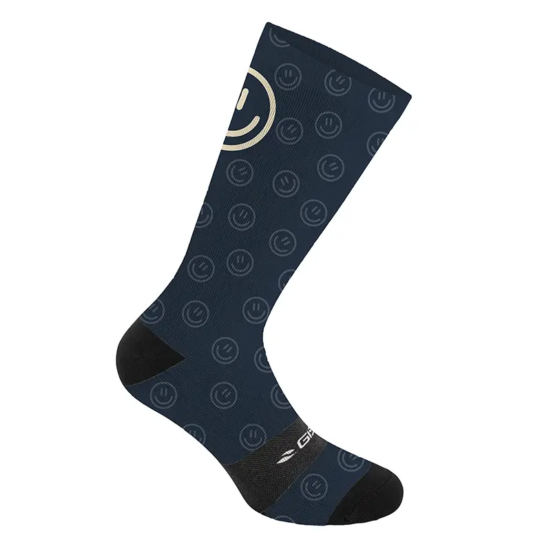 Chaussettes socquettes été Gist Trendy Smile bleu 43-47 écologique hauteur 20 cm (paire)