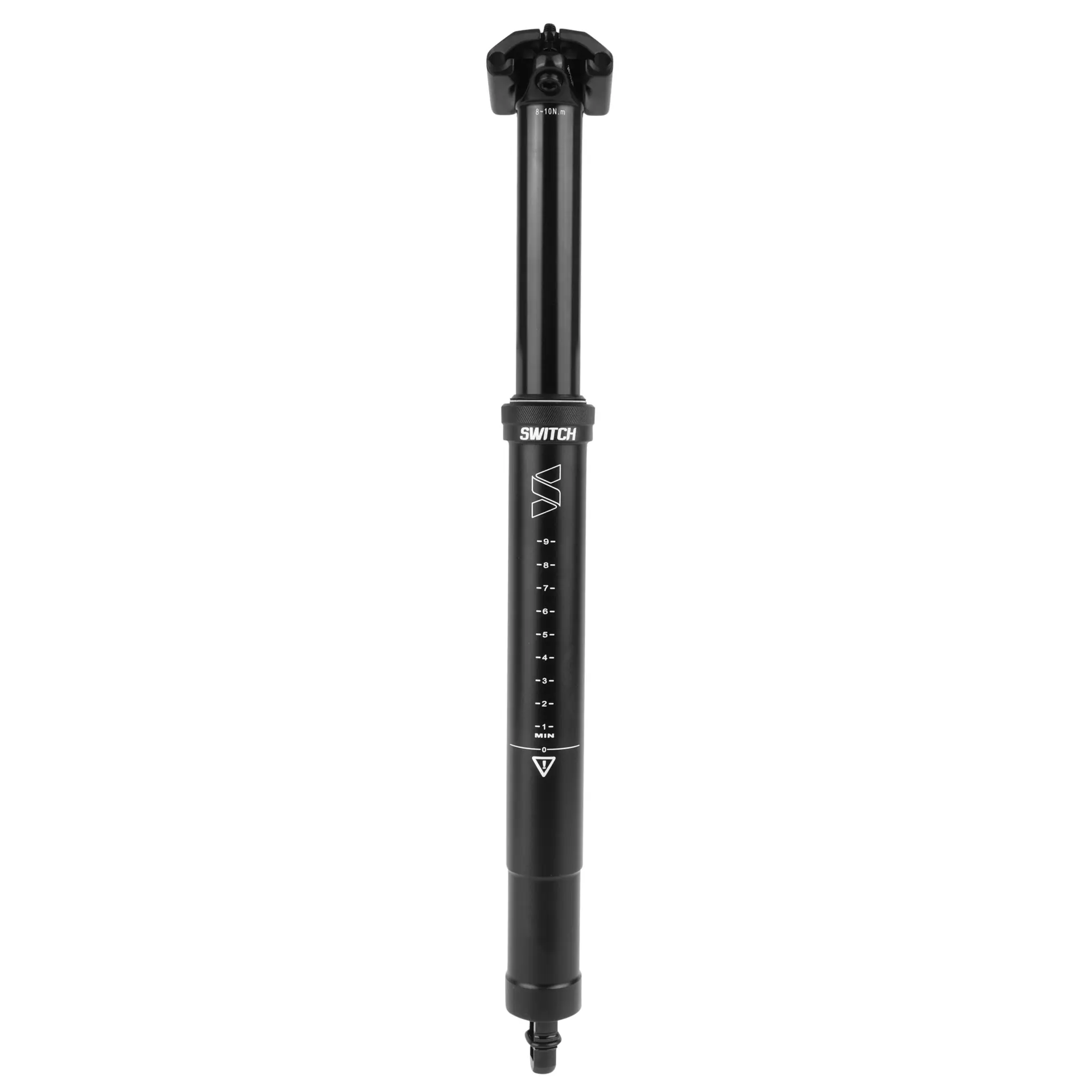 Teleskop-Sattelstütze MTB Switch SWR-150 Alu schwarz Ø 31.6 L451MM (Verstellung per Innenzug, einstellbarer Federweg 160-135MM in 5MM-Stufen) Klemmbefestigung - Luftkartusche mit Druck — Ansicht 3