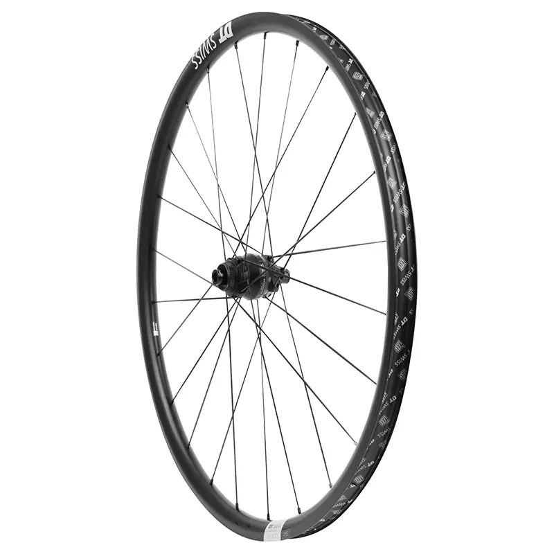 Gravel-Laufrad Scheibenbremse 700 DT Swiss G1800 Spline Doppelwand Vorderrad Dynamo-Nabe Centerlock tubeless ready Durchsteckachse 12-100 mm schwarz Felge 24C