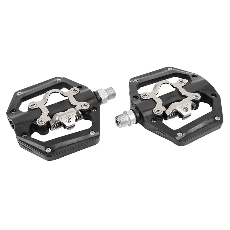 پیڈل MTB آٹومیٹک فلیٹ Shimano MEH510 SPD سیاہ کلیز کے ساتھ (جوڑا)
