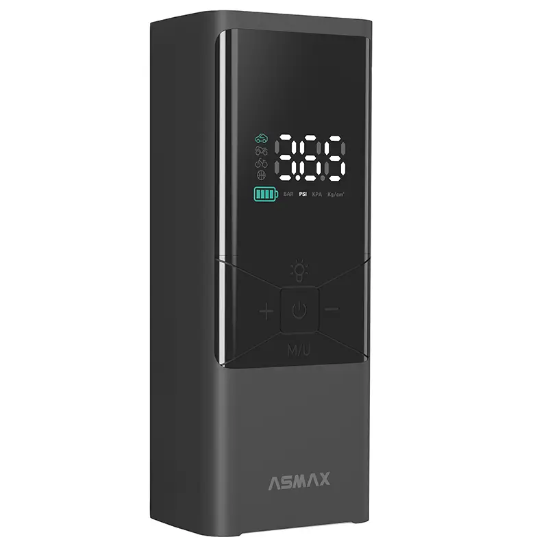 Портативный компрессор-насос ASMAX T40 Digital 150 psi 10 бар с power bank и подсветкой