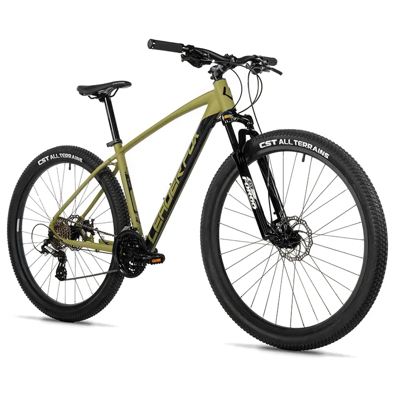 Vélo VTT 29 Leader Fox Jasper 2026 vert kaki mat 7V cadre 18 pouces