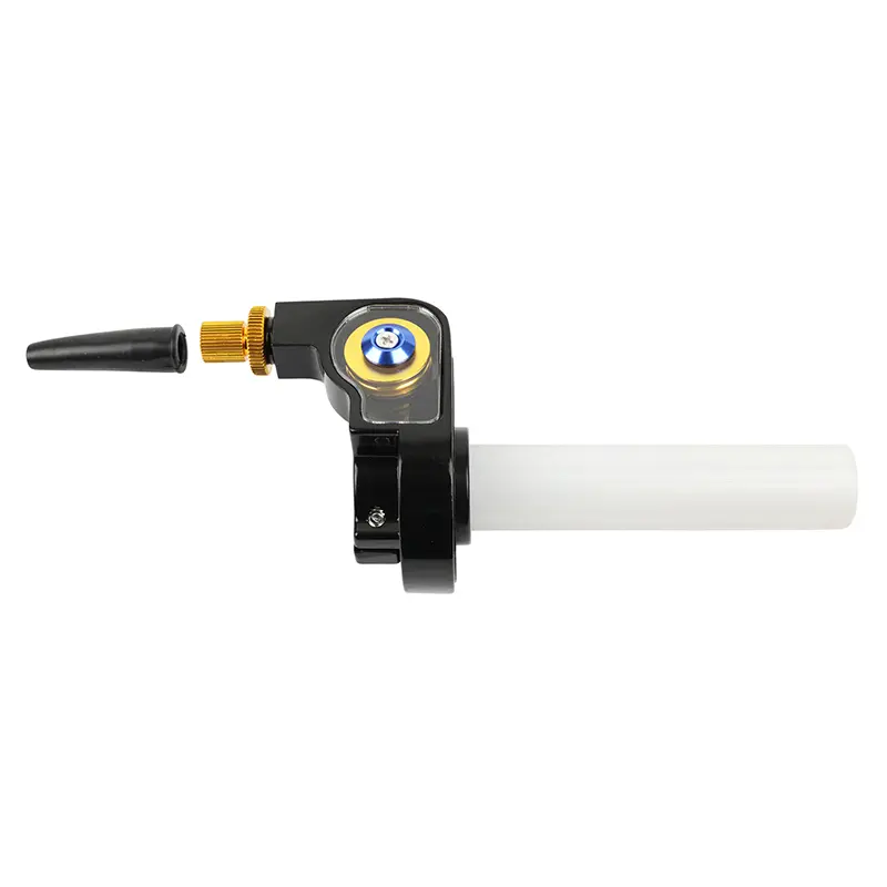 Poignée de gaz 50 à boîte Replay tirage rapide 90° alu noir-or