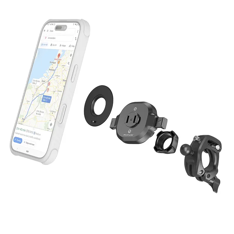 Supporto smartphone Rixus One-Lock antiurto fissaggio manubrio RXHB50 — vista 3
