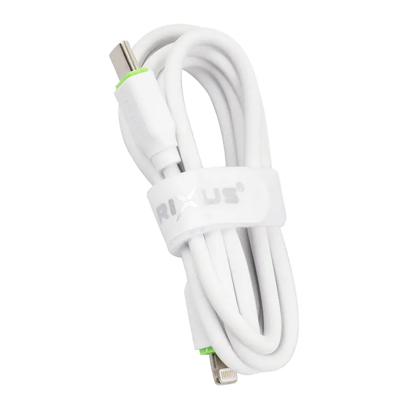 Кабель для зарядки USB-C Rixus белый 5V 20W для Apple Lightning RX2022S