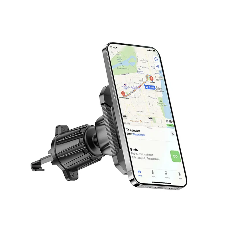 Smartphone-Halter Rixus universell rechteckig magnetisch 360° Drehung grau Befestigung Lüftungsgitter Auto RXHM61