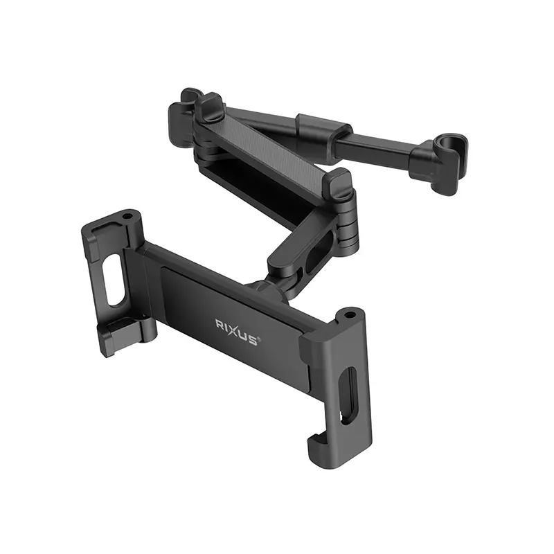 Support tablette rixus a bras telescopique noir fixation appui-tete pour passager arriere voiture (vendu a l'unite) -RXHW12