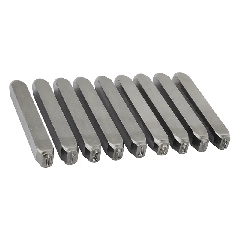 Poinçons chiffre à frapper diamètre 5 mm jeu de 9 Sélection P2R