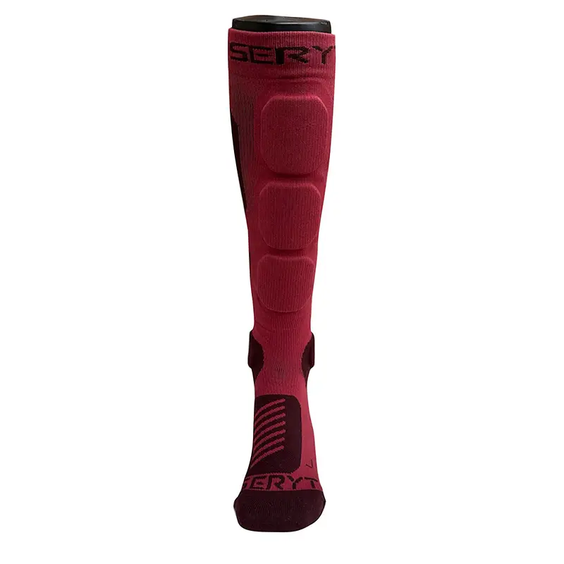 MTB-Schutzsocken Seryt Shelter antibakteriell für Knöchel und Schienbein rot — Ansicht 2