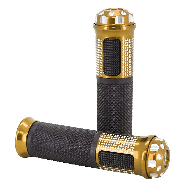 Griffbezug AVOC Motorrad on road R383 gold closed end 135 mm (Paar)