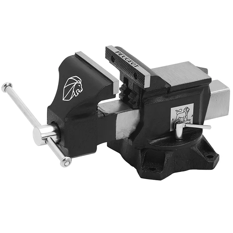 Schraubstock Peugeot Pro 150 mm Schwarz von Tivoli für Motorradwerkstatt