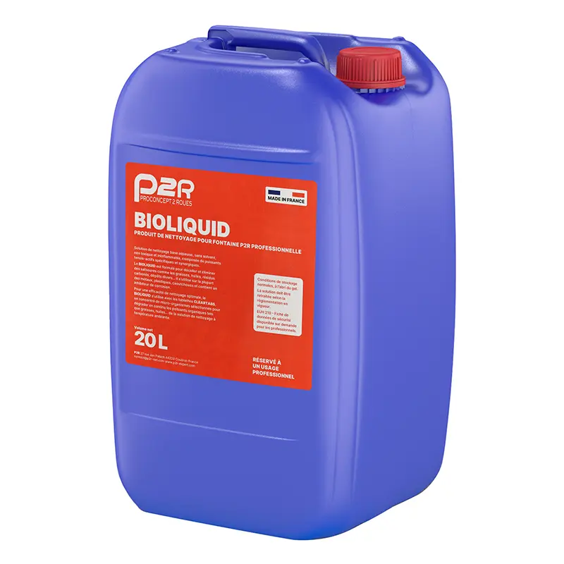Nettoyant-dégraissant P2R Bioliquid 20L pour fontaine de nettoyage prêt à l'emploi