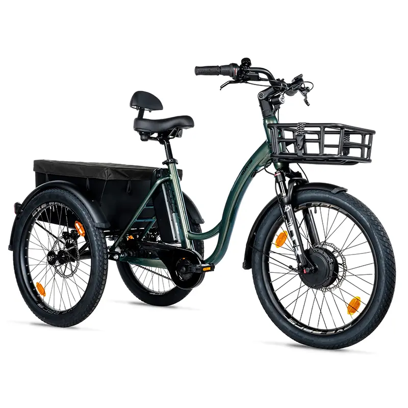 Triciclo elétrico Leader Fox City Curtis 24'' Verde brilhante