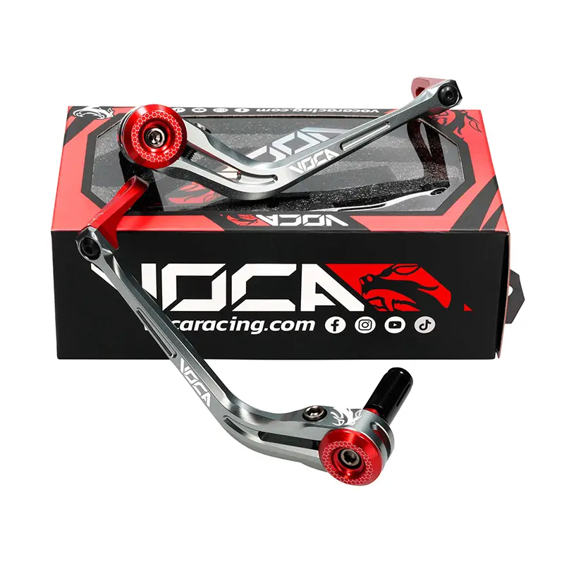 Voca Evo Alu CNC 그레이-레드 레버 가드 14 mm 핸들바용 — 5번째 뷰