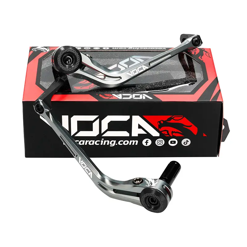 14 mm Gidon için Voca Evo Alüminyum CNC Gri-Siyah Fren Kolu Koruması — 5. görünüm