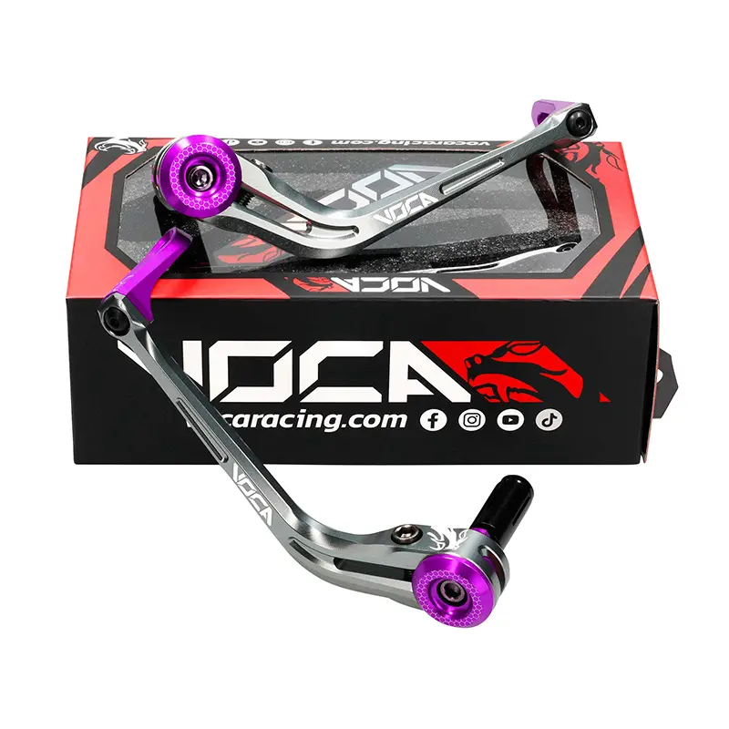Bromsregelskydd Voca Evo Alu CNC Grå-Lila 14mm 148mm — vy 5