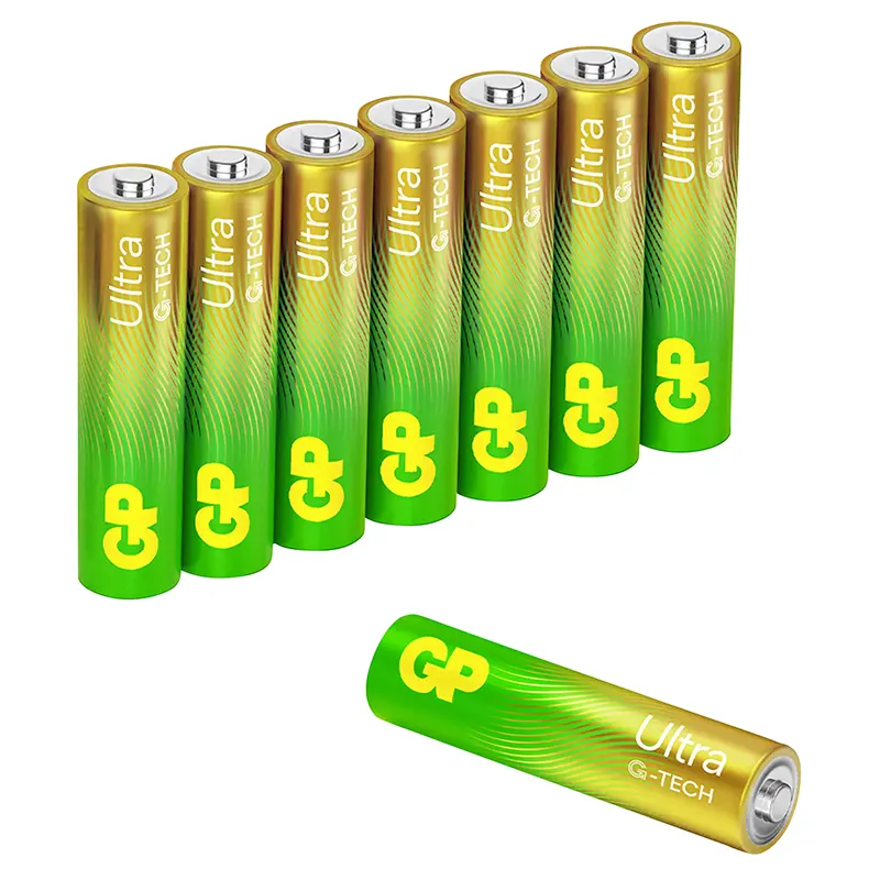 بطارية AAA قلوية GP Ultra G-Tech +80% طاقة (مباعة في علبة 8 قطع)