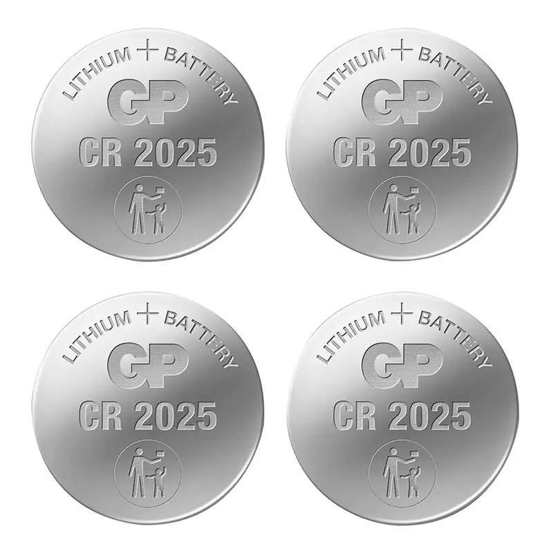 Pile Bouton CR2025 GP Ultra Lithium 3V - Lot de 4