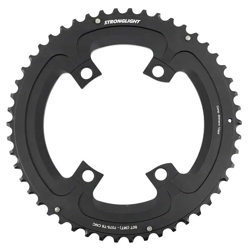 4BRA ロードチェーンリング Stronglight 110 ブラックアルミ Shimano用