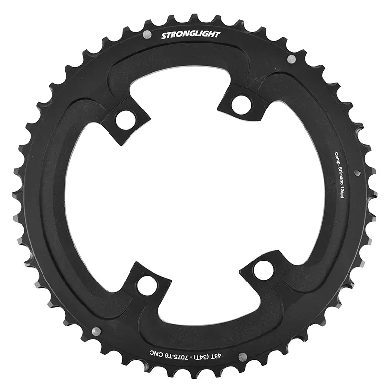 RENNRAD-KETTENBLATT 4BRA STRONGLIGHT SCHWARZ ALU 12FACH FÜR SHIMANO