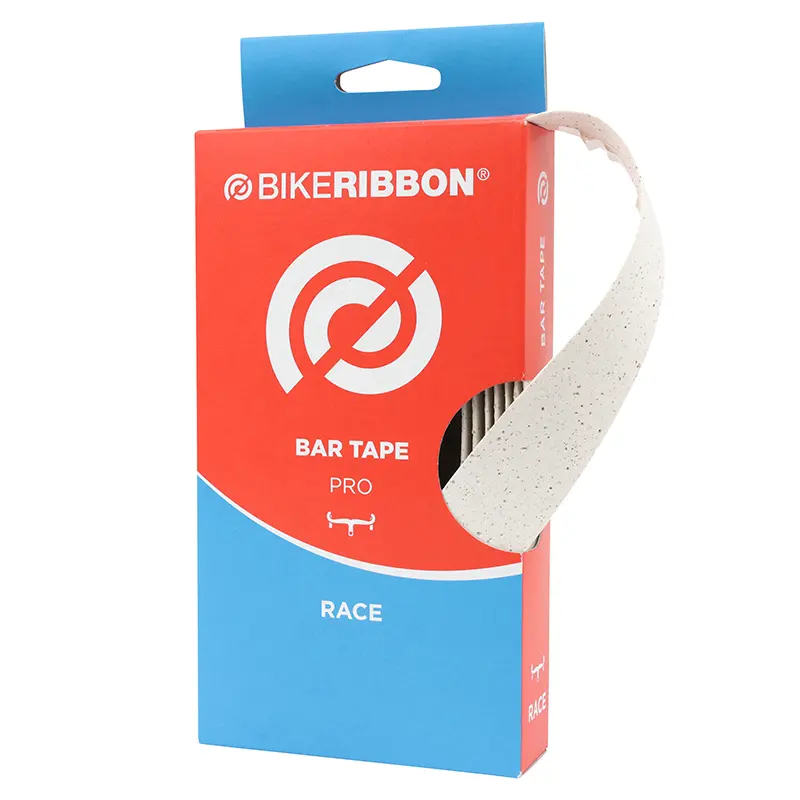 Лентов обвивка на кормило BIKERIBBON корк бял Cork Plus